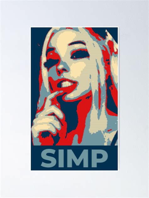 Belle Delphine Simp Alert Poster For Sale By Cacovell Redbubble