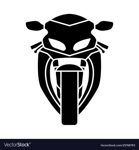 Motorcycle Icon Front View Royalty Free Vector Image