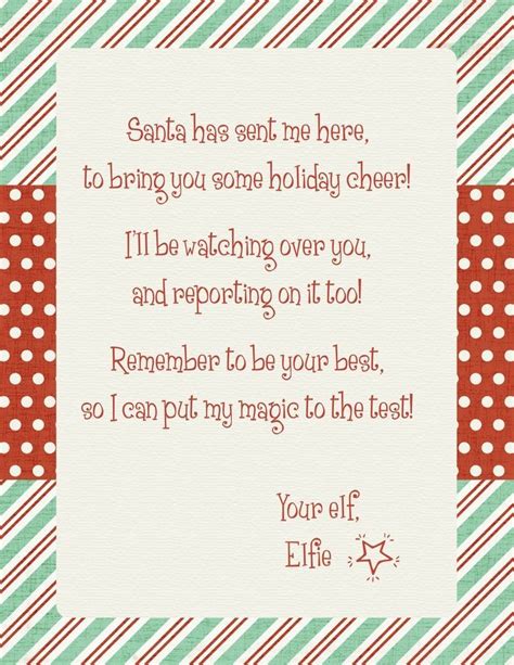 Elf On The Shelf Arrival Letters Printable