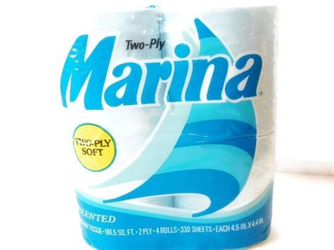 Items Similar To Vintage 80s Blue Colored Toilet Paper Marina 2 Ply