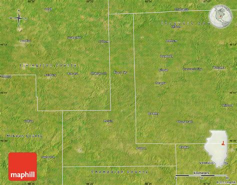 Satellite Map Of Ford County