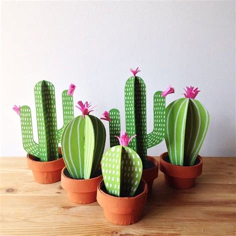 Paper Cacti For Lavishsf Decoration Cactus Cactus Craft Cactus