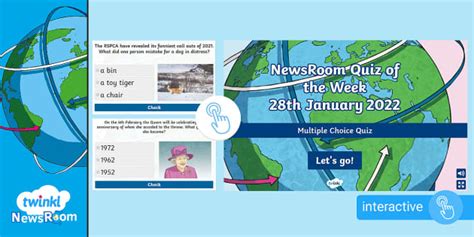 Newsroom Interactive Weekly Quiz 28th January 2022