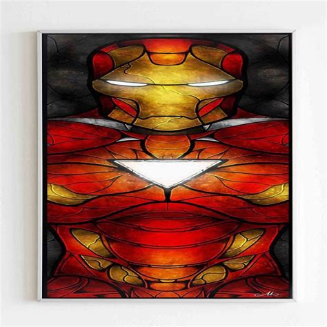 Iron Man Stained Glass Poster Emma98