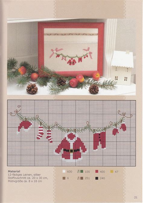 No color chat available, just use the pattern chart as your color guide. santa's clothes | Cross stitch patterns christmas, Xmas ...