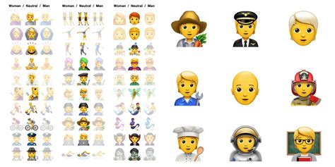 Apple Ios Update Has Gender Neutral Emojis For Nearly All Human Emojis