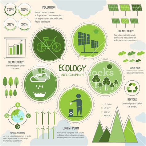 Creative Ecology Infographic Elements For Save Nature Concept Royalty