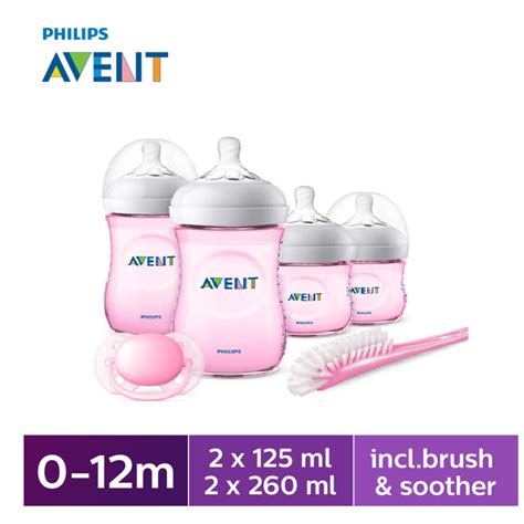Philips Avent Newborn Natural Starter Set Pink Scd29013 Shopee