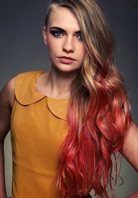 I always add some of the tips of the hair in foils to get different tones to make the ends pop out. 22 Fiery Red Ombre Hair Color Ideas