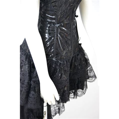 gothic lack spitzen corsagenkleid boudoir noir