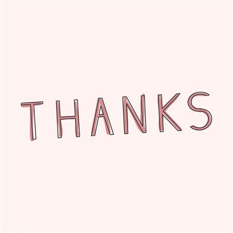 Thanks Typography Design On A Pink Background Vector Premium Image By