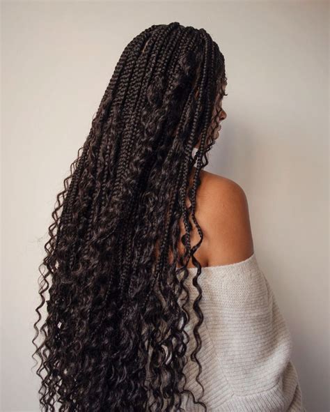 Lesley On Instagram “back View Of These Knotless Goddess Braids By