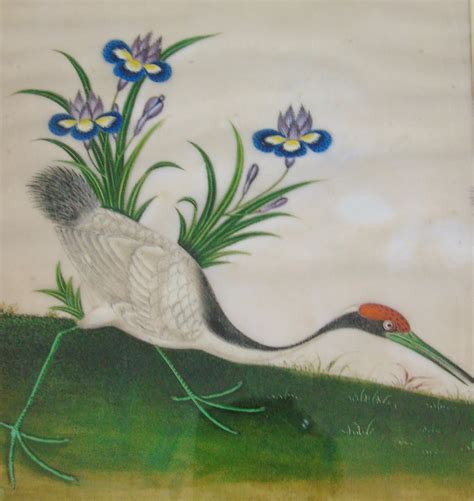 Antique Chinese Bird Painting On Pith 727036 Uk