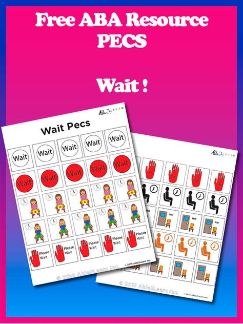 Wait Pecs 2 Pages With Images Special Education