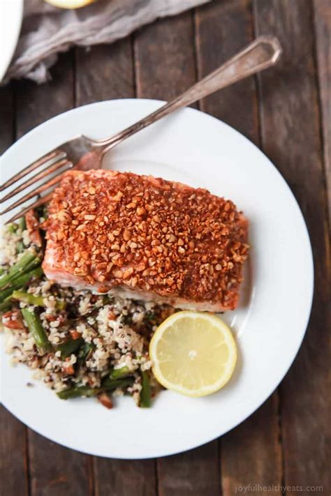 I only use wild caught fish, and those preferably very low in mercury. Honey Mustard Pecan Crusted Salmon | Easy Healthy Recipes Using Real Ingredients