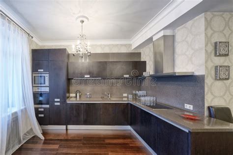 Russia Moscow Region The Interior Design Of The Kitchen In A Luxury