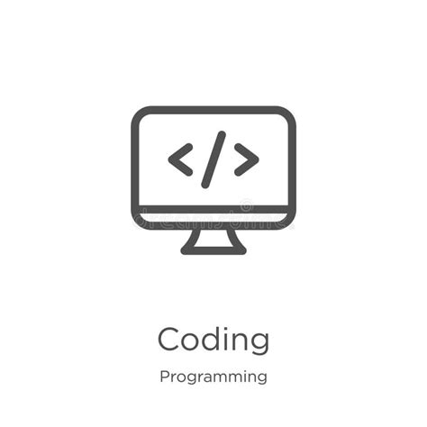 Coding Icon Vector From Programming And Coding Collection Thin Line
