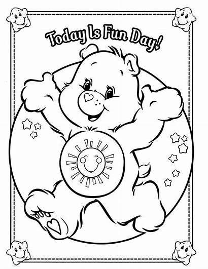 Coloring Care Bear Bears Pages Funshine Coloringcolor