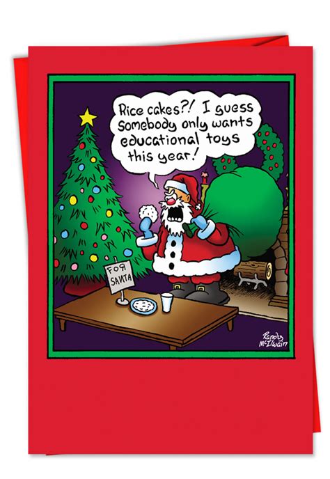 Say merry christmas & happy holidays w/ personalized ecards & videos from jibjab. Rice Cakes Santa Funny Christmas Card