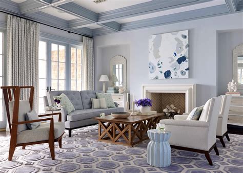 Cozy And Charming Light Blue Living Room Decor With Light Blue