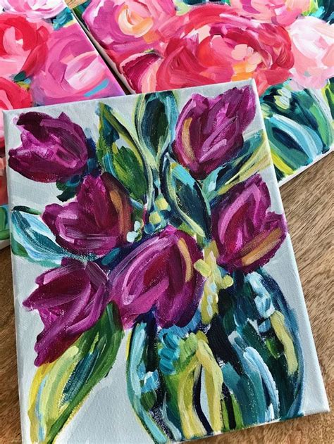 Paint the roses using a round brush and alizarin crimson hue permanent, medium magenta and titanium white. Easy Flower Painting Tutorial on YouTube. Learn How to ...