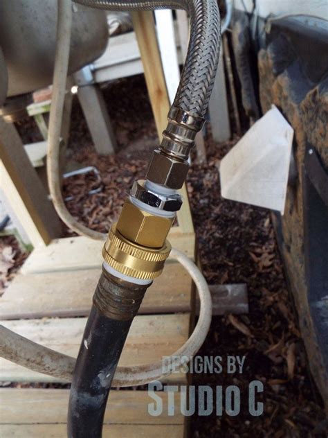 Use a round tap connector with a brass can be plated with chrome or nickel, so for instance kitchen/bathroom faucets are brass, but. install outdoor sink faucet hose | Outdoor kitchen sink ...