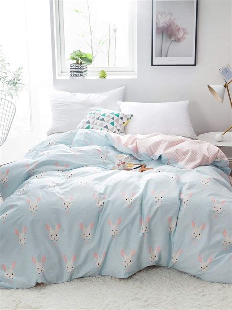 Beddinginn.com has a large of classy and stylish selections animal print bedding sets you can choose.new arrival keep update on clear all. Rabbit Print Duvet Cover 1PC in 2020 | Toddler bed set ...