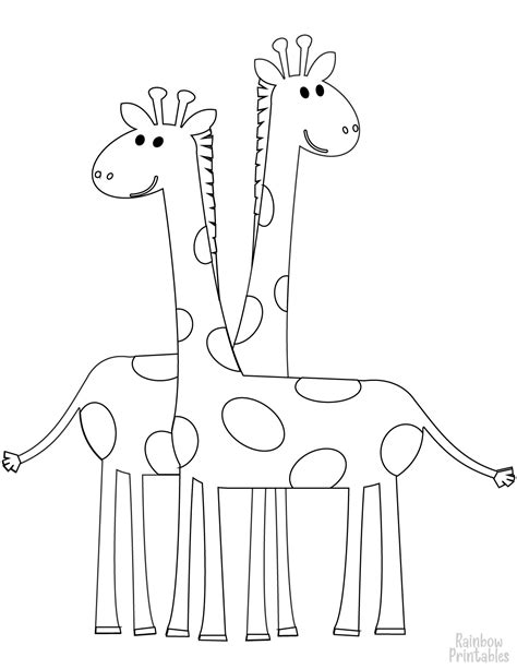 Simple Giraffe Coloring Page Letter G Is For Giraffe Coloring Page