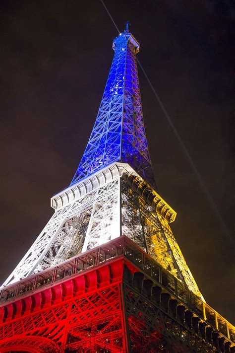 Paris France Flag Eiffel Tower Paris France Europe French