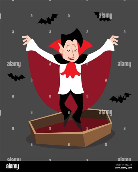 Dracula Halloween Cartoon Characters Vector Stock Vector Image