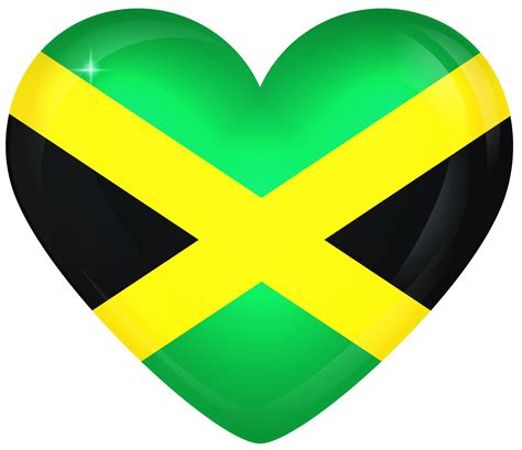 Jamaica Large Heart Flag Gallery Yopriceville High Quality Images