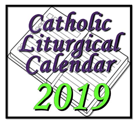 Catholic Liturgical Calendars For 2019