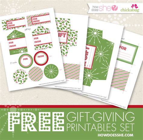 Free Christmas T Giving Printables How Does She