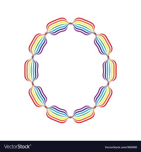 Letter O Made In Rainbow Colors Royalty Free Vector Image