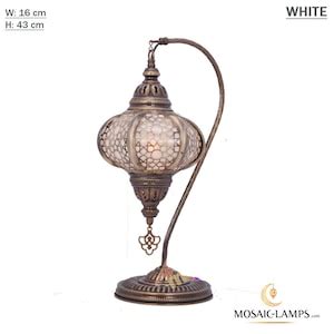 5 Colors Ottoman Swan Neck Table Lamp Gooseneck Perforated Metal Desk