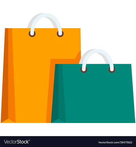 Shop Paper Bag Icon Isolated Royalty Free Vector Image