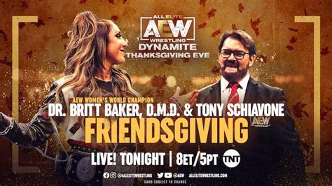Britt Baker & Tony Schiavone Friendsgiving Added to AEW Dynamite | 411MANIA