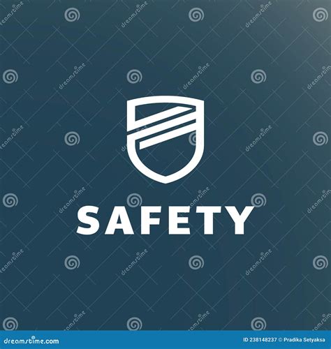 A Safety Shield Logo In White Color On Dark Background In Simple Modern