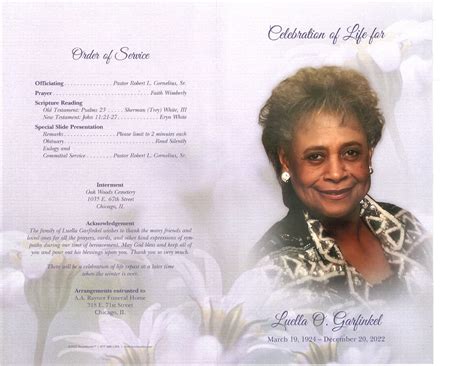 Luella O Garfinkel Obituary Aa Rayner And Sons Funeral Homes