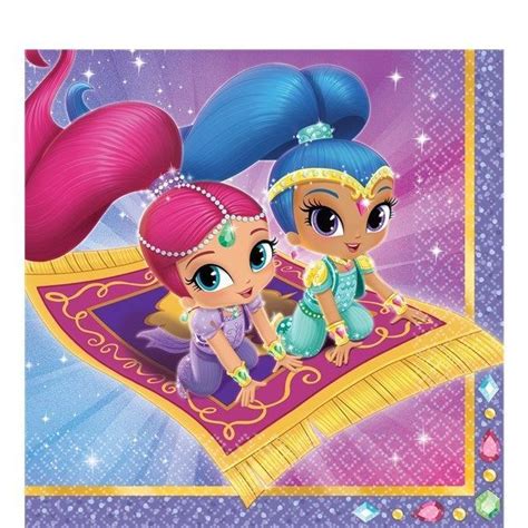 Shimmer And Shine 16 Paper Napkins Birthday Party Pink Purple Free Pandp