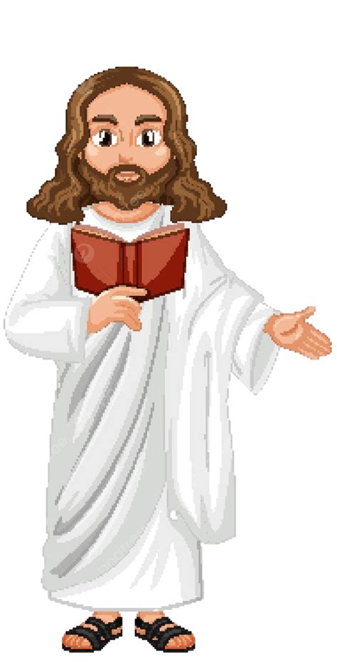 Jesus Preaching In Standing Position Character Clipart God Teaching