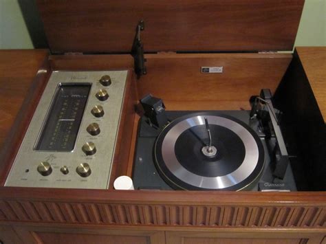 1965 Fisher Warwick Console Stereo Controls And Garrard A70 Record