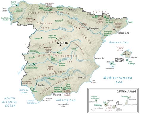 Map Of Spain Cities And Roads Gis Geography