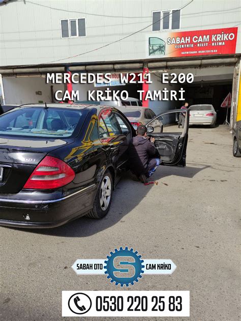 Mercedes W211 E200 Kriko Tamiri Sabah Oto Cam Kriko Servisi