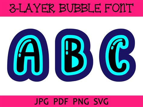 Bubble Outline Font Svg Layer Font Svg Alphabet Clipart Etsy Images