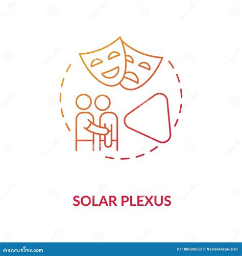 Icono Del Concepto De Gradiente Rojo Del Plexus Solar Ilustración Del