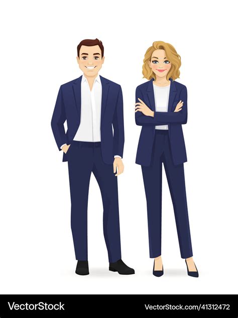 Business Man And Woman Royalty Free Vector Image