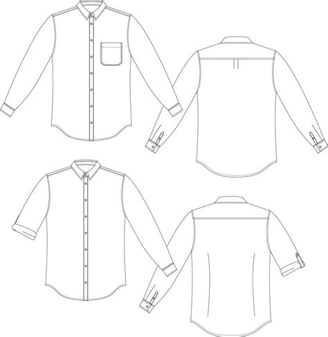 Fairfield Buttonup Illustrations Shirt Sewing Pattern Paper Sewing