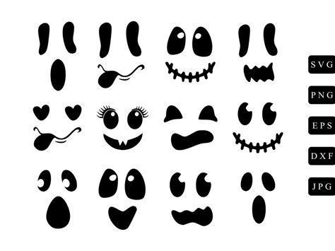 Halloween Faces Svg Scary Face Svg Spooky Face Svg Cute Etsy Canada