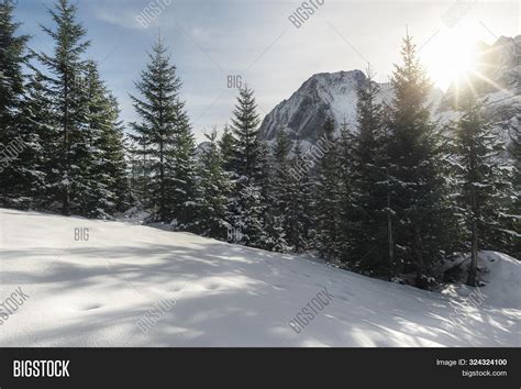 Sunshine Over Snowy Image And Photo Free Trial Bigstock